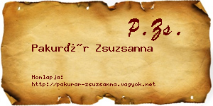 Pakurár Zsuzsanna névjegykártya